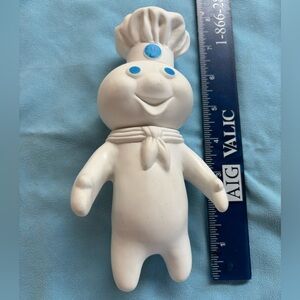Pillsbury Doughboy Figure white with Blue Accents. 1971 version.